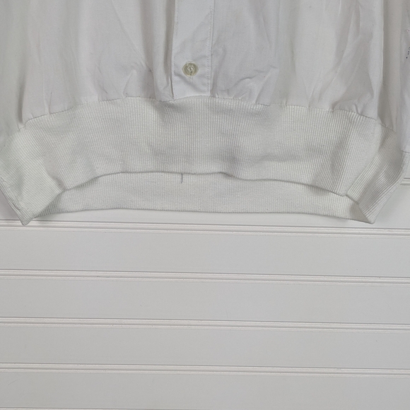 Mark II Vintage hand Painted Floral White Cotton Button Down Top Blouse  M - Picture 6 of 7